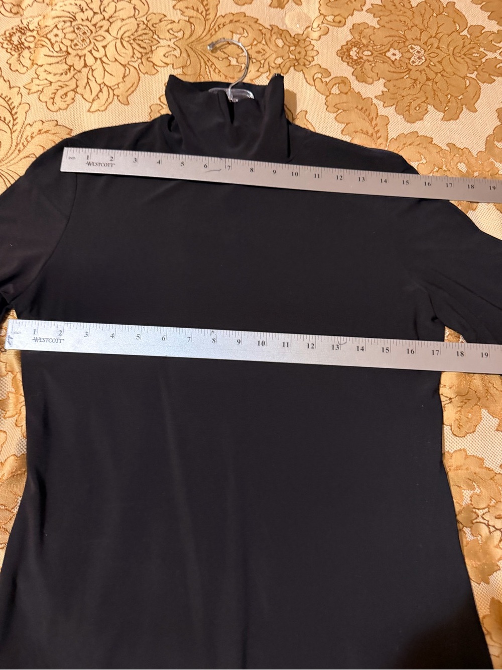Norma Kamali Black Long-Sleeve Turtleneck Dress, Sleek Stretch Knit, Sz M - Picture 13 of 16
